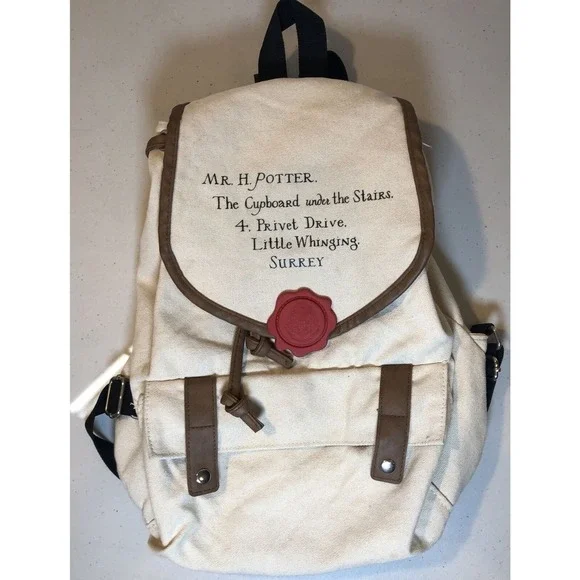 Harry Potter Backpack Bag Rucksack Messenger Bookbag Soft Canvas Hogwarts